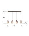 I3-VENIZE- LAMPARA 4L COBRE-AMBAR